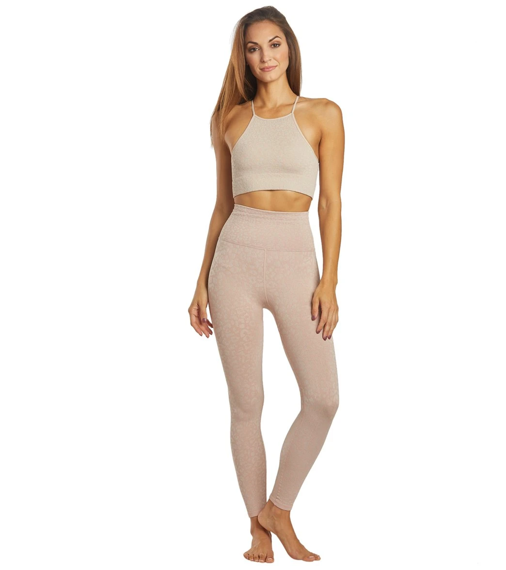 Free People Movement Good Karma Leopard Yoga Leggings Pink Combo 5 Free People Movement Good Karma Leopard Yoga Leggings Pink Combo - Image 3