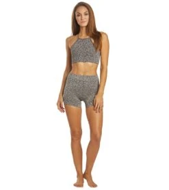 Free People Movement Leopard Yoga Shorts Carbon -Yoga Alliance 1776308486179 carbon 4a
