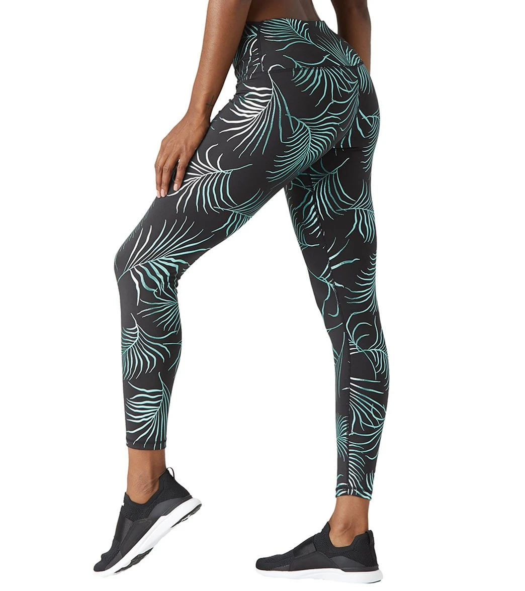 Glyder High Power II Yoga Leggings Evergreen Palm Print 5 Glyder High Power II Yoga Leggings Evergreen Palm Print - Image 3