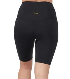 Manduka Pro High Waisted Biker Yoga Shorts -Yoga Alliance 4175639543843 black 2a
