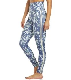 Marika Joanne Track Yoga Leggings Crown Blue Chopped Floral -Yoga Alliance 4321925103659 crownbluechoppedfloral