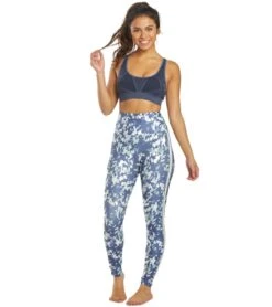 Marika Joanne Track Yoga Leggings Crown Blue Chopped Floral -Yoga Alliance 4321925103659 crownbluechoppedfloral 4a
