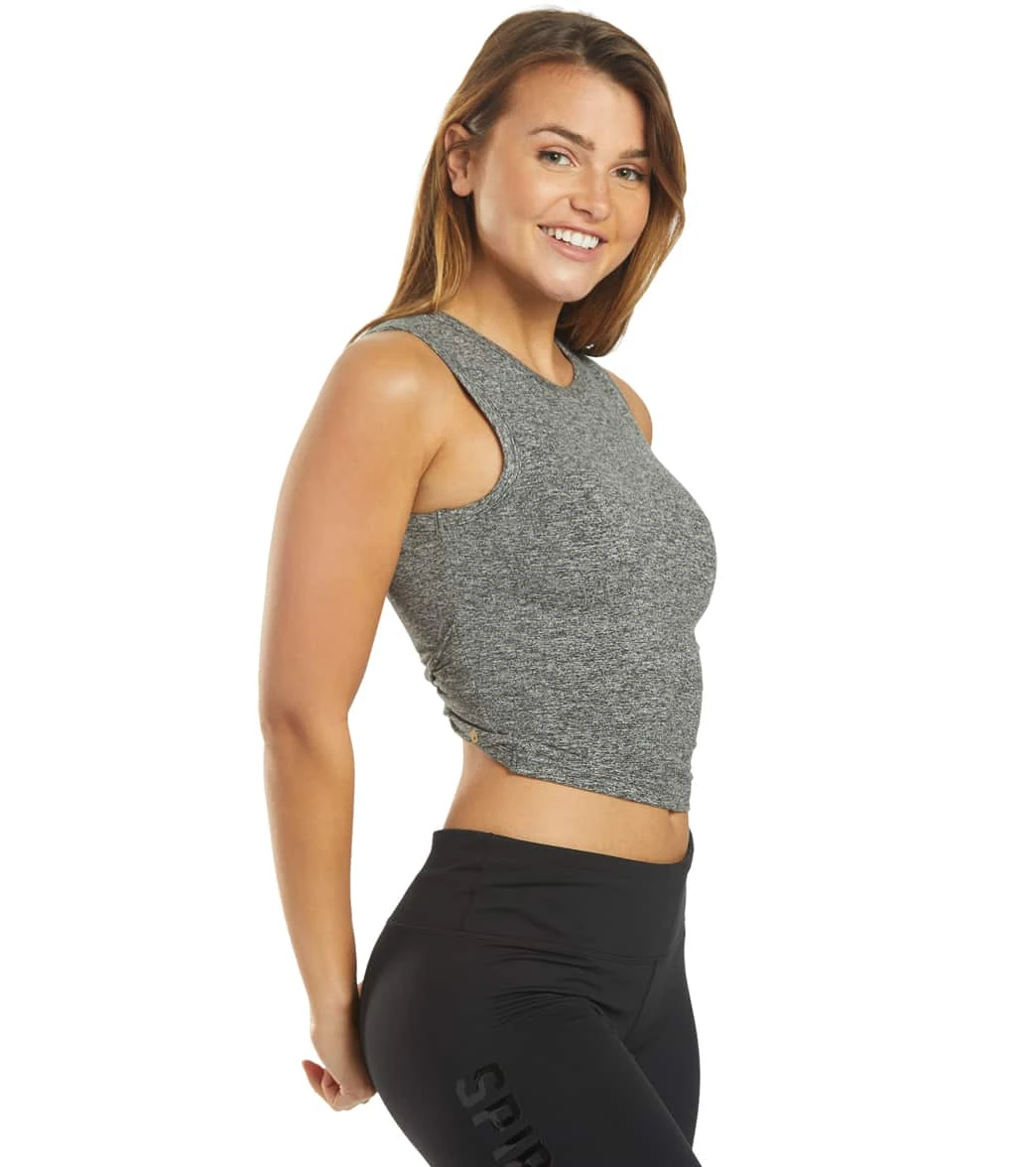 Spiritual Gangster Twisted Open Back Yoga Tank Medium Heather Grey 3 Spiritual Gangster Twisted Open Back Yoga Tank Medium Heather Grey