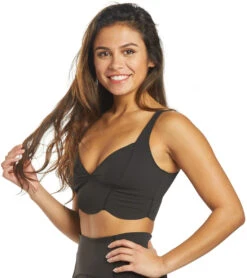 Free People Petal Pusher Yoga Sports Bra Black -Yoga Alliance 4327280050219 black 5a