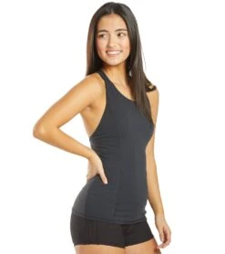 Free People Get On My Good Side Yoga Tank Black