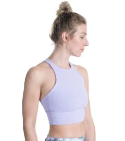 DYI High Neck Elevate Racer Yoga Sports Bra Lavendar