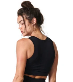 NUX One By One Seamless Crop Top -Yoga Alliance 4354191687723 black 2a
