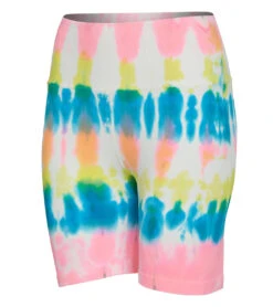 Spiritual Gangster Biker Yoga Shorts Highlighter Tie Dye -Yoga Alliance 4360112898091 highlightertiedye