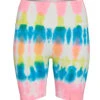 Spiritual Gangster Biker Yoga Shorts Highlighter Tie Dye -Yoga Alliance 4360112898091 highlightertiedye 2a