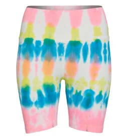 Spiritual Gangster Biker Yoga Shorts Highlighter Tie Dye