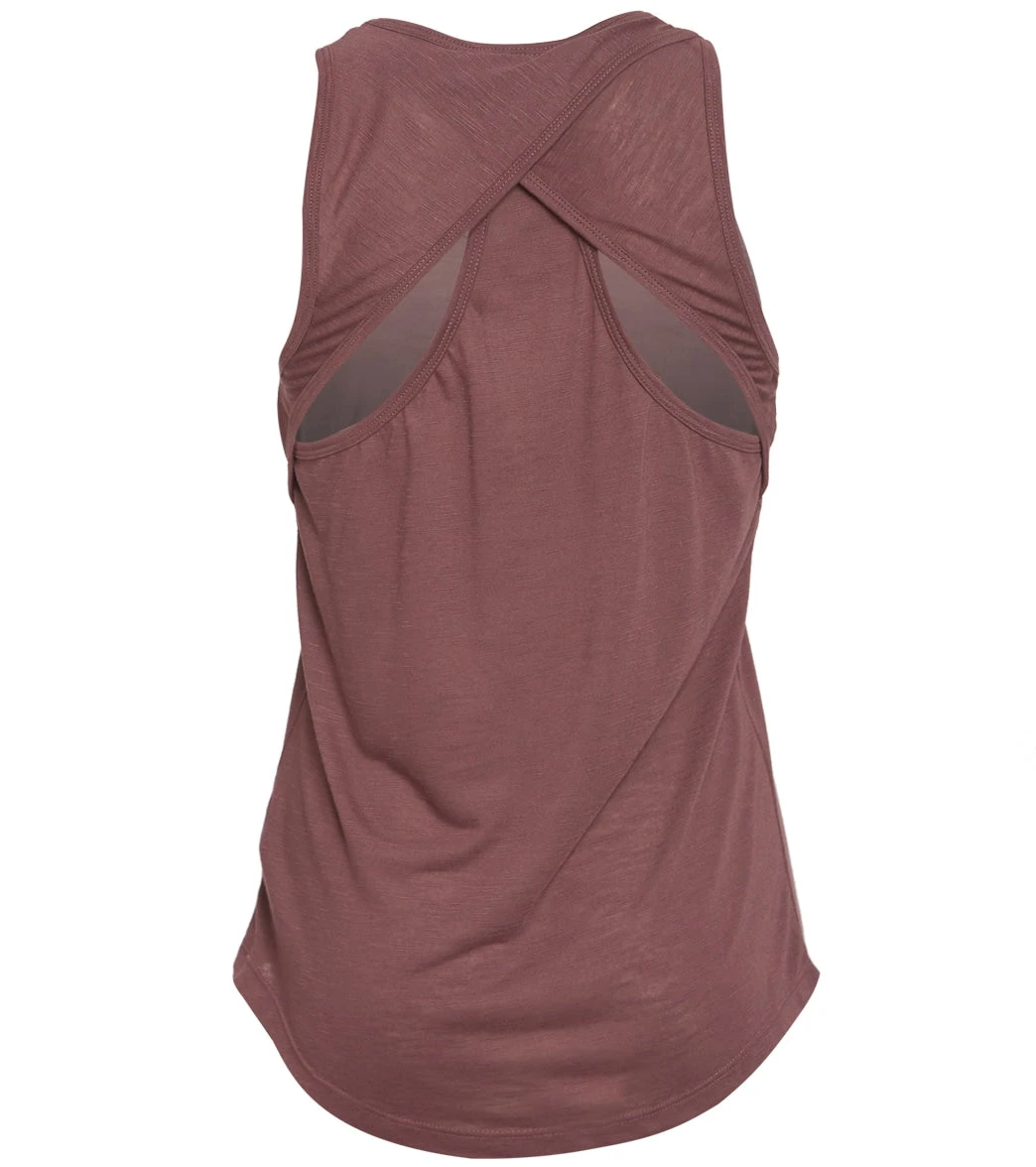 Balance Collection Criss Cross Racerback Yoga Tank Plum Wine 3 Balance Collection Criss Cross Racerback Yoga Tank Plum Wine