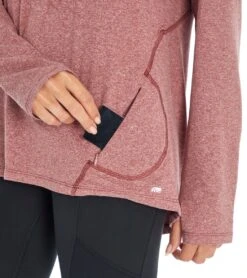 Balance Collection Flex Yoga Long Sleeve Heather Oxblood Red -Yoga Alliance 4390756483115 heatheroxbloodred 5a