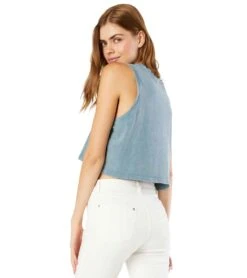 Beyond Yoga Jersey Don't Distress Balance Cropped Yoga Tank -Yoga Alliance 4459287150635 stormybluegarmentdye 4a