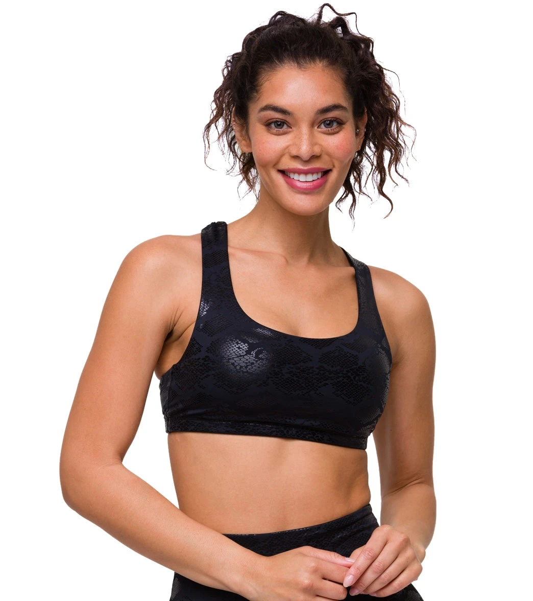 Onzie Mudra Yoga Sports Bra Black Snake 3 Onzie Mudra Yoga Sports Bra Black Snake
