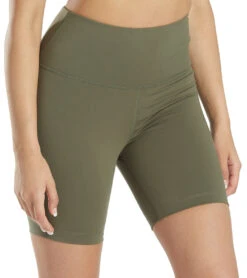 Everyday Yoga High Waisted Biker Shorts 7" -Yoga Alliance 4514234597419 darkolive 2a