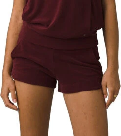 PrAna Mestia Yoga Shorts -Yoga Alliance 4519934001195 maroon