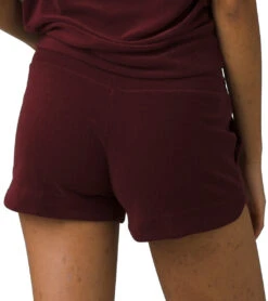 PrAna Mestia Yoga Shorts -Yoga Alliance 4519934001195 maroon 2a