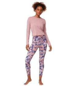 Onzie Vintage Tie Back Long Sleeve Yoga Top Fawn Vintage -Yoga Alliance 4849556881451 fawnvintage 4a