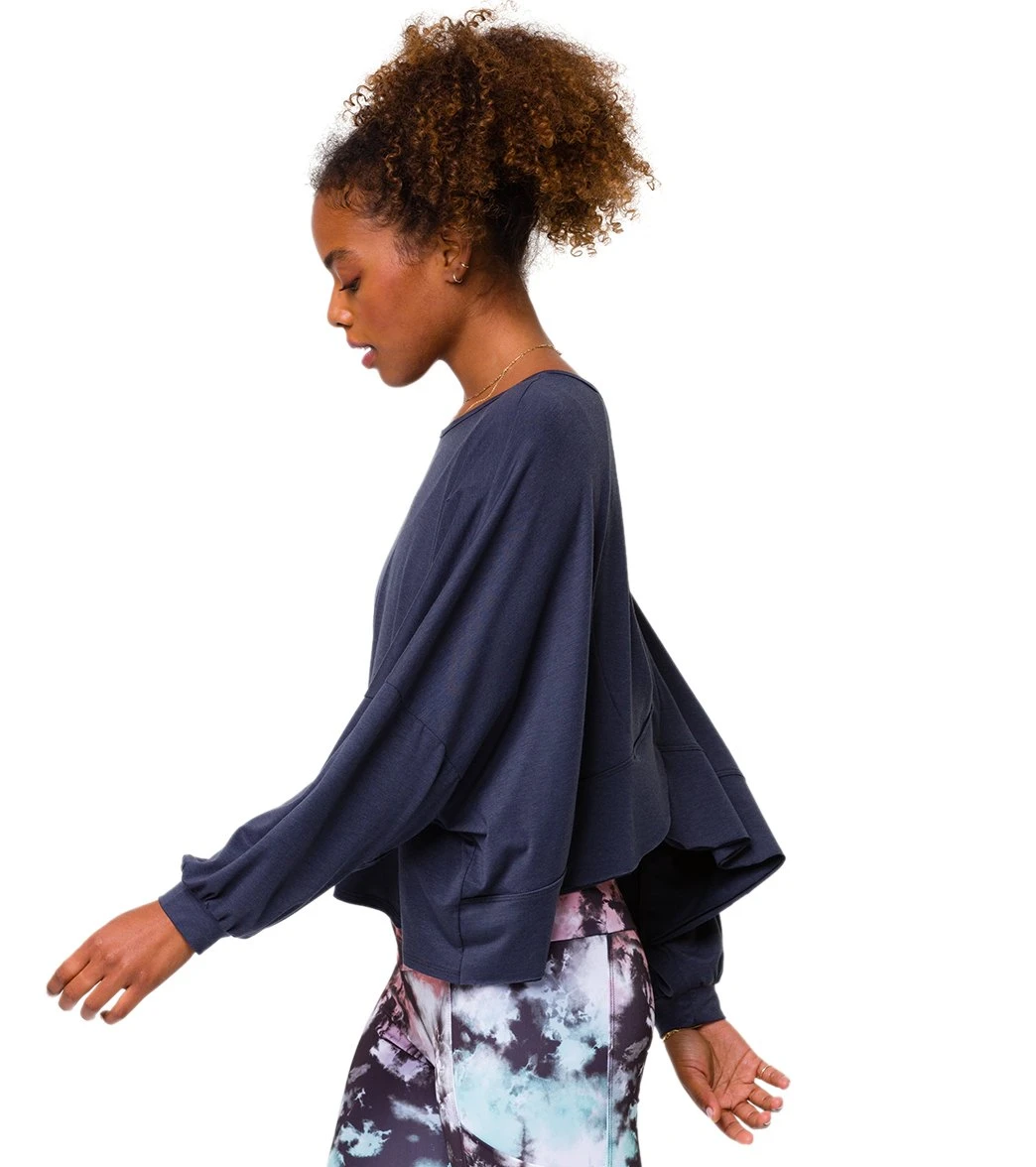 Onzie OM Long Sleeve Yoga Top Ombre Blue 4 Onzie OM Long Sleeve Yoga Top Ombre Blue - Image 2