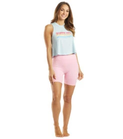 Spiritual Gangster Summer Love Crop Tank Sky -Yoga Alliance 6560080756779 sky 4a