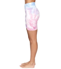 Spiritual Gangster Biker Shorts Pastel Twirl Tie Dye -Yoga Alliance 6560082198571 pasteltwirltiedye 4a