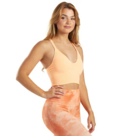 Free People Movement Good Karma Crop Yoga Top Peach