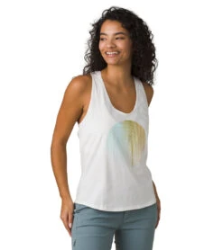 PrAna Organic Graphic Tank White -Yoga Alliance 6574988329003 white