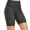 Everyday Yoga Uphold Tribe High Waisted Biker Shorts With Pockets 7" Black Tribal