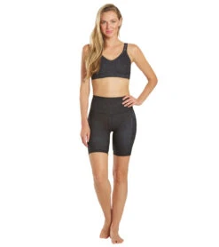 Everyday Yoga Uphold Tribe High Waisted Biker Shorts With Pockets 7" Black Tribal -Yoga Alliance 6577630838827 blacktribal 4a