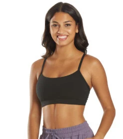 Everyday Yoga Delight Solid Racer Back Sports Bra Black -Yoga Alliance 6578001444907 black 5a