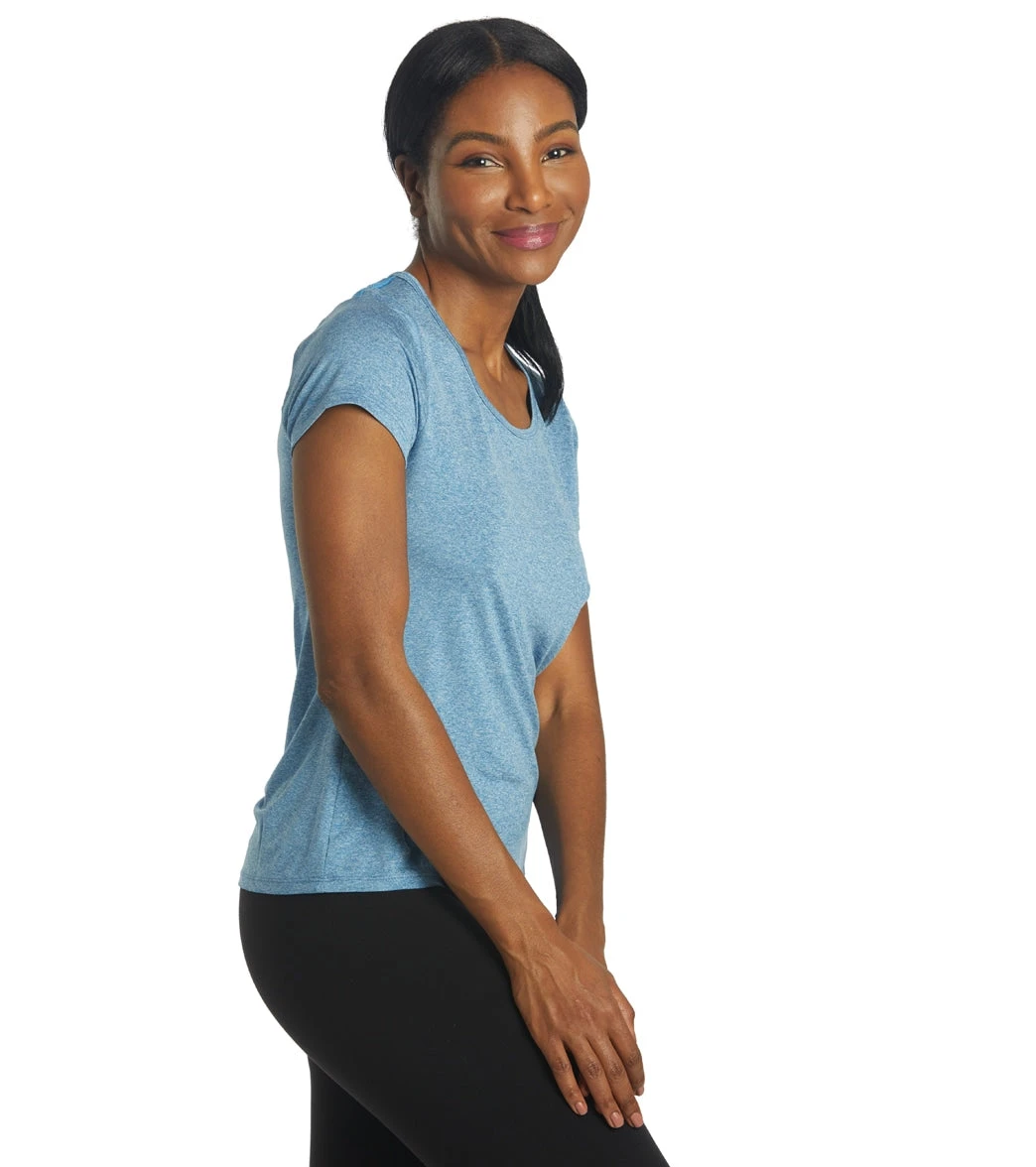 Marika Valery Yoga Tee Heather Vallarta Blue 3 Marika Valery Yoga Tee Heather Vallarta Blue