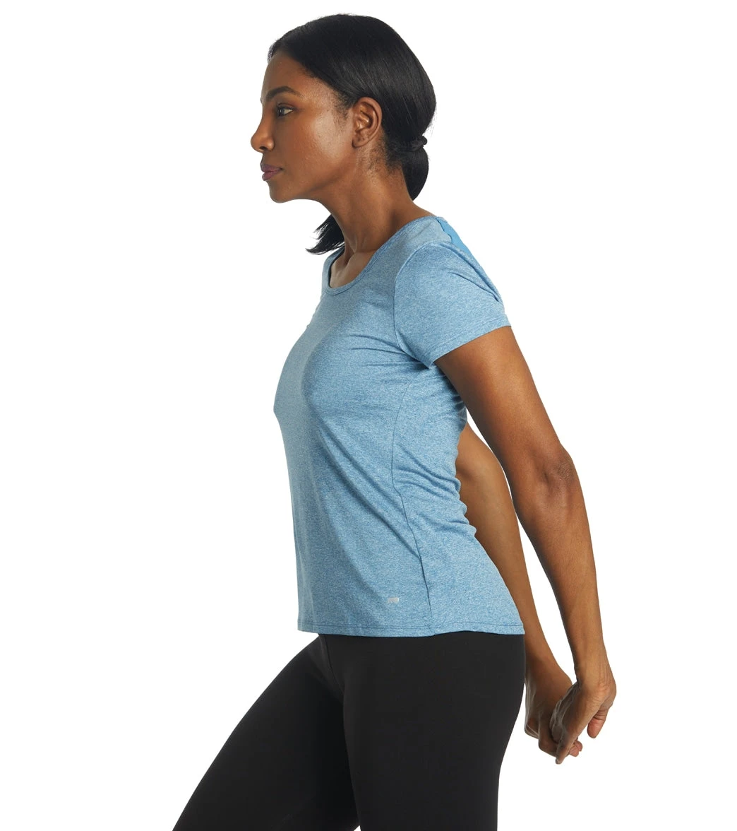 Marika Valery Yoga Tee Heather Vallarta Blue 6 Marika Valery Yoga Tee Heather Vallarta Blue - Image 4