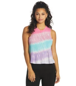 Spiritual Gangster Watercolor Crop Tank Watercolor Wash Tie Dye -Yoga Alliance 6591120572459 watercolorwashtiedye