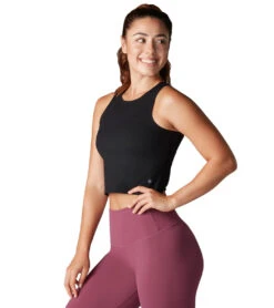 Tavi Crop Yoga Tank Ebony -Yoga Alliance 6605462962219 ebony