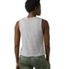 PrAna Organic Graphic Sleeveless Heather Grey Floral Lines