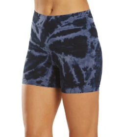 Hard Tail High Rise Yoga Booty Shorts Electric Mineral Wash 8 Indigo -Yoga Alliance 6620209414187 electricmineralwash8indigo 5a