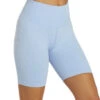 Spiritual Gangster Heather Biker Short Heather Blue Sky -Yoga Alliance 6629890162731 heatherbluesky 2a