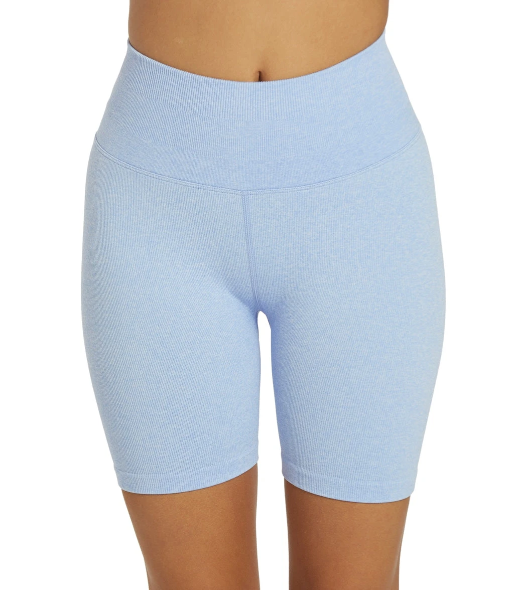 Spiritual Gangster Heather Biker Short Heather Blue Sky 7 Spiritual Gangster Heather Biker Short Heather Blue Sky - Image 5