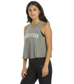 Spiritual Gangster Gratitude Crop Tank Heather Grey 10 Spiritual Gangster Gratitude Crop Tank Heather Grey -Yoga Alliance 6629892816939 heathergrey 5a