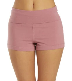 Hard Tail Rolldown Shorts Dusty Rose -Yoga Alliance 6637053378603 dustyrose