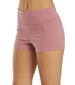 Hard Tail Rolldown Shorts Dusty Rose -Yoga Alliance 6637053378603 dustyrose 5a