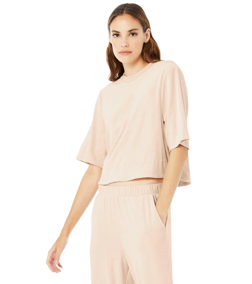 Bella + Canvas Velour Cult Tee Putty 3 Bella + Canvas Velour Cult Tee Putty