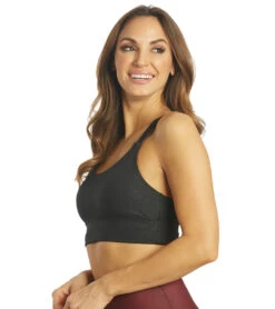 Marika Lacey Yoga Sports Bra -Yoga Alliance 6653610229803 blacklinearfloralemboss 5a