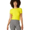 Beyond Yoga Featherweight Twist Out Tee Lemon-Citron -Yoga Alliance 6688794083371 lemoncitron