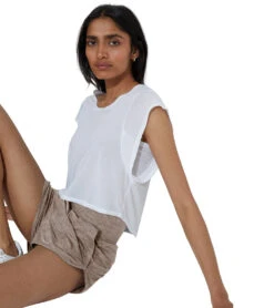 Varley Landon Crop 18 Varley Landon Crop -Yoga Alliance 6707204522027 white 3a