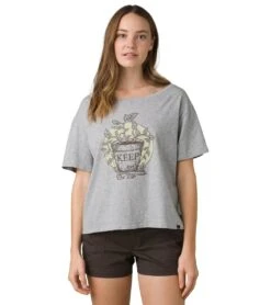 PrAna Women's Journeyman Tee 2.0 -Yoga Alliance 6798813593643 heathergreykeepgrowing