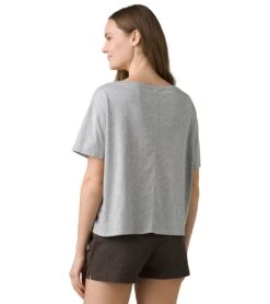 PrAna Women's Journeyman Tee 2.0 -Yoga Alliance 6798813593643 heathergreykeepgrowing 2a