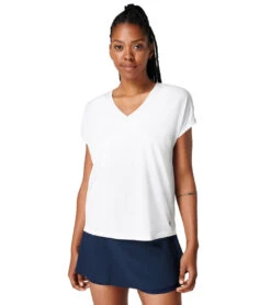 Sweaty Betty Split Back T-Shirt White 13 Sweaty Betty Split Back T-Shirt White -Yoga Alliance 6809577127979 white