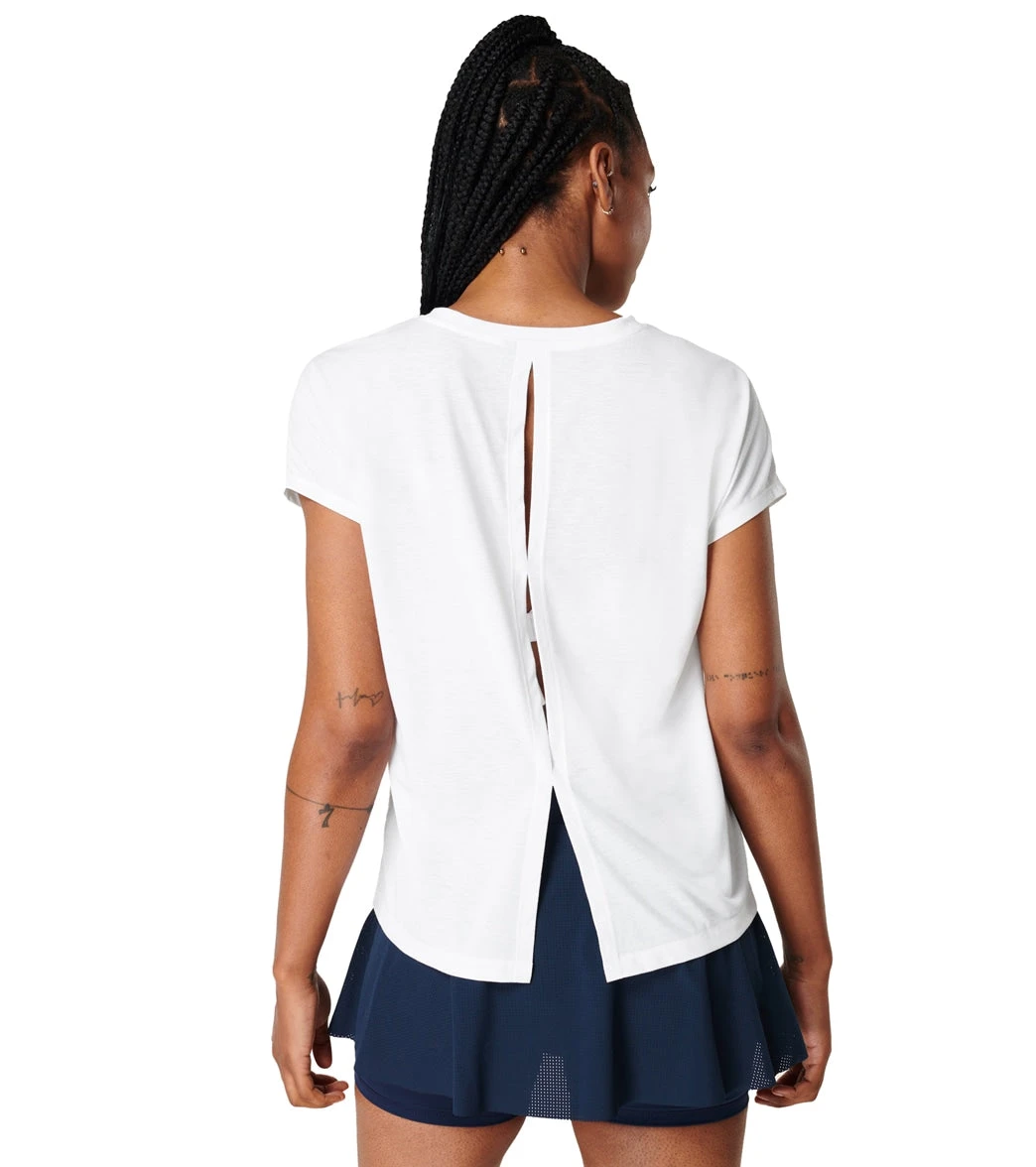 Sweaty Betty Split Back T-Shirt White 4 Sweaty Betty Split Back T-Shirt White - Image 2