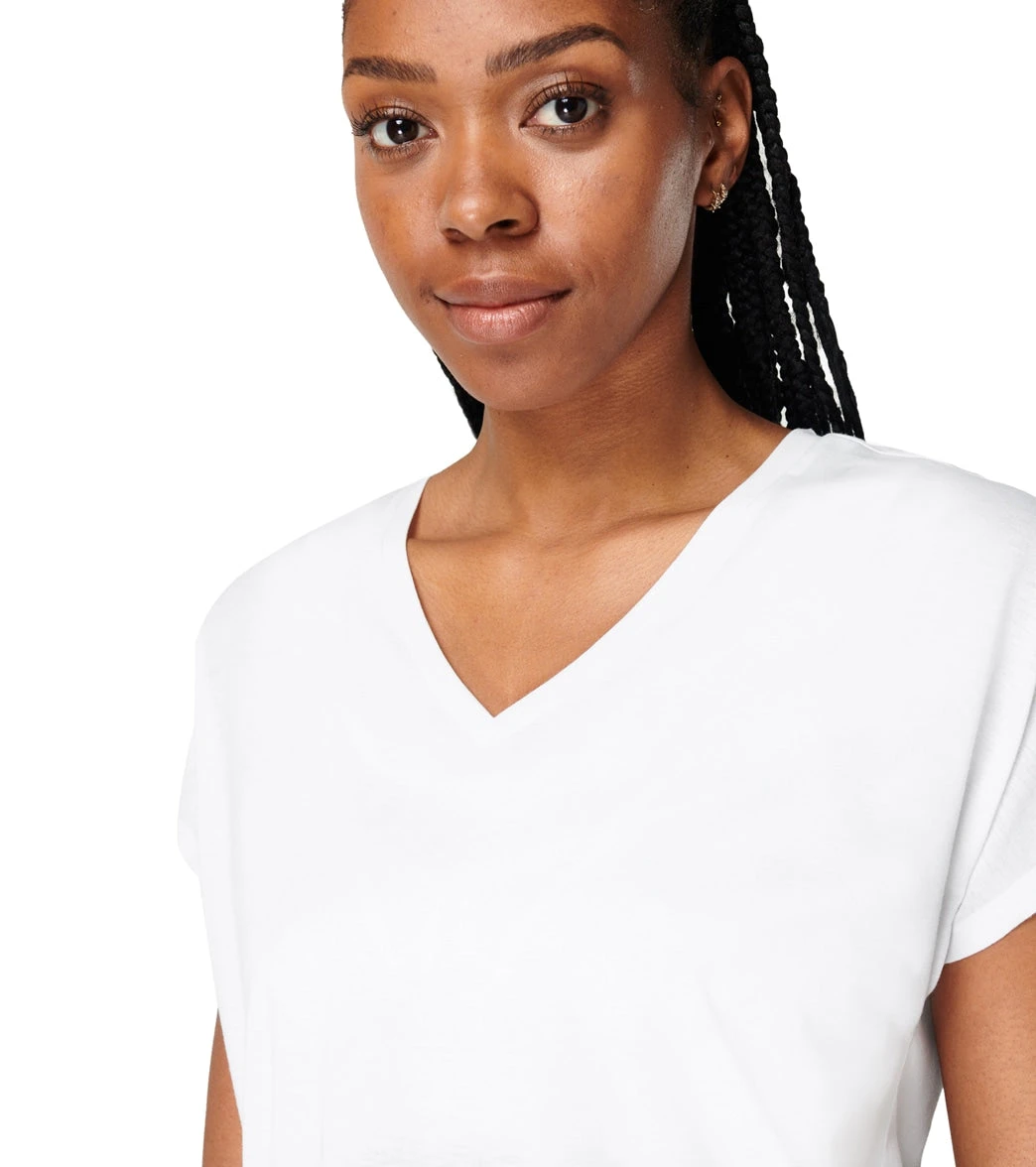 Sweaty Betty Split Back T-Shirt White 6 Sweaty Betty Split Back T-Shirt White - Image 4